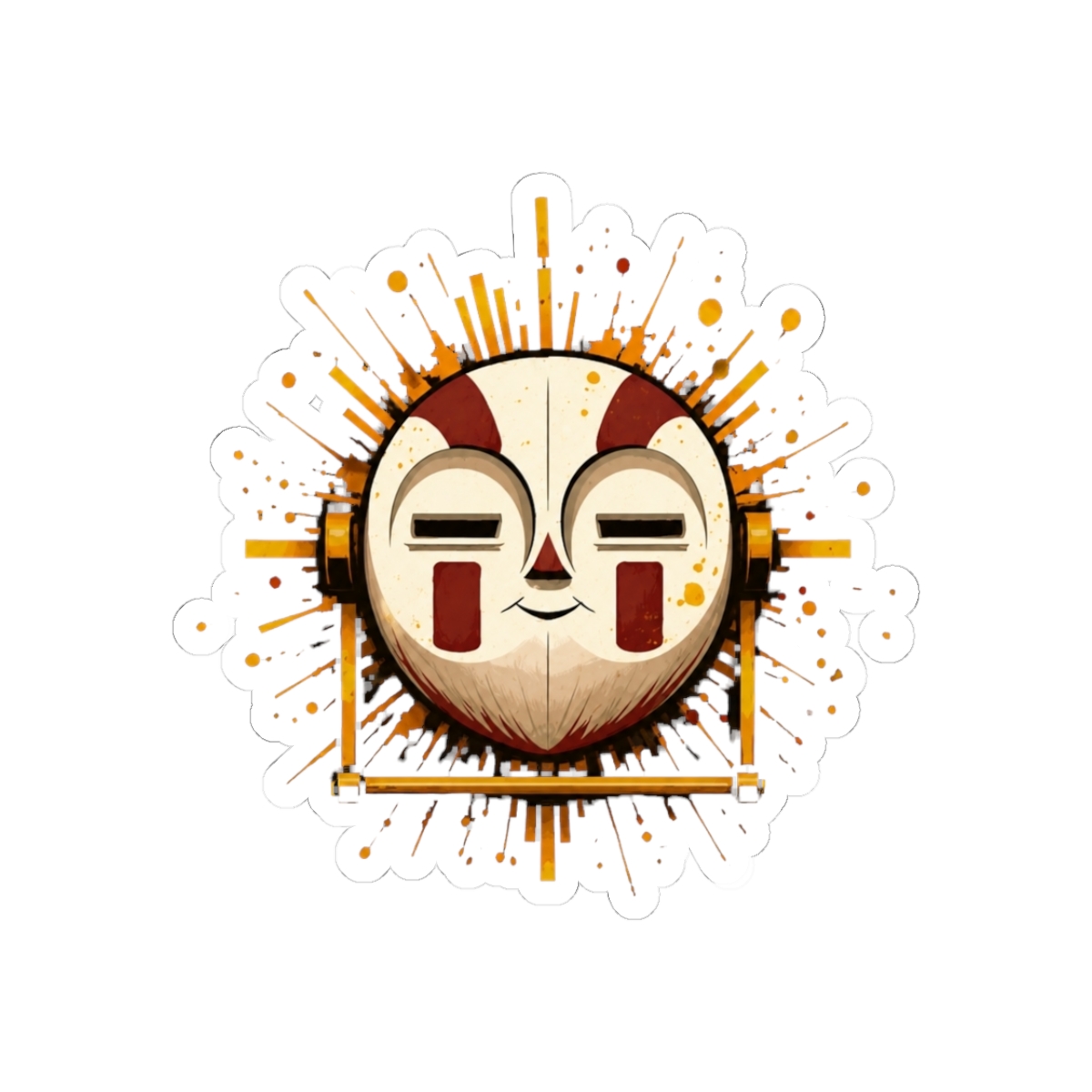 expedition 33 - Esquie mask splatter art Sticker | Clair Obscur: Expedition 33